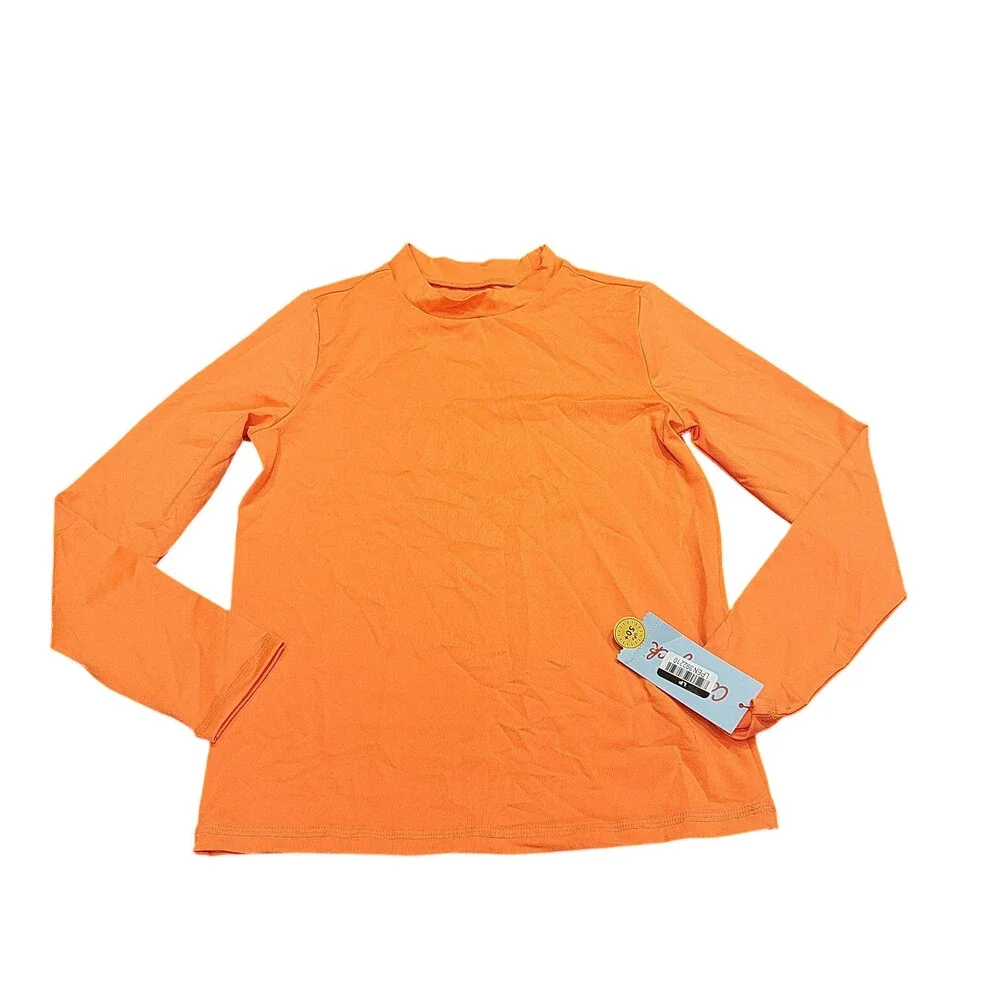 Boys Long Sleeves Solid Rash Guard Top - Cat & Jack Orange Size Medium 8